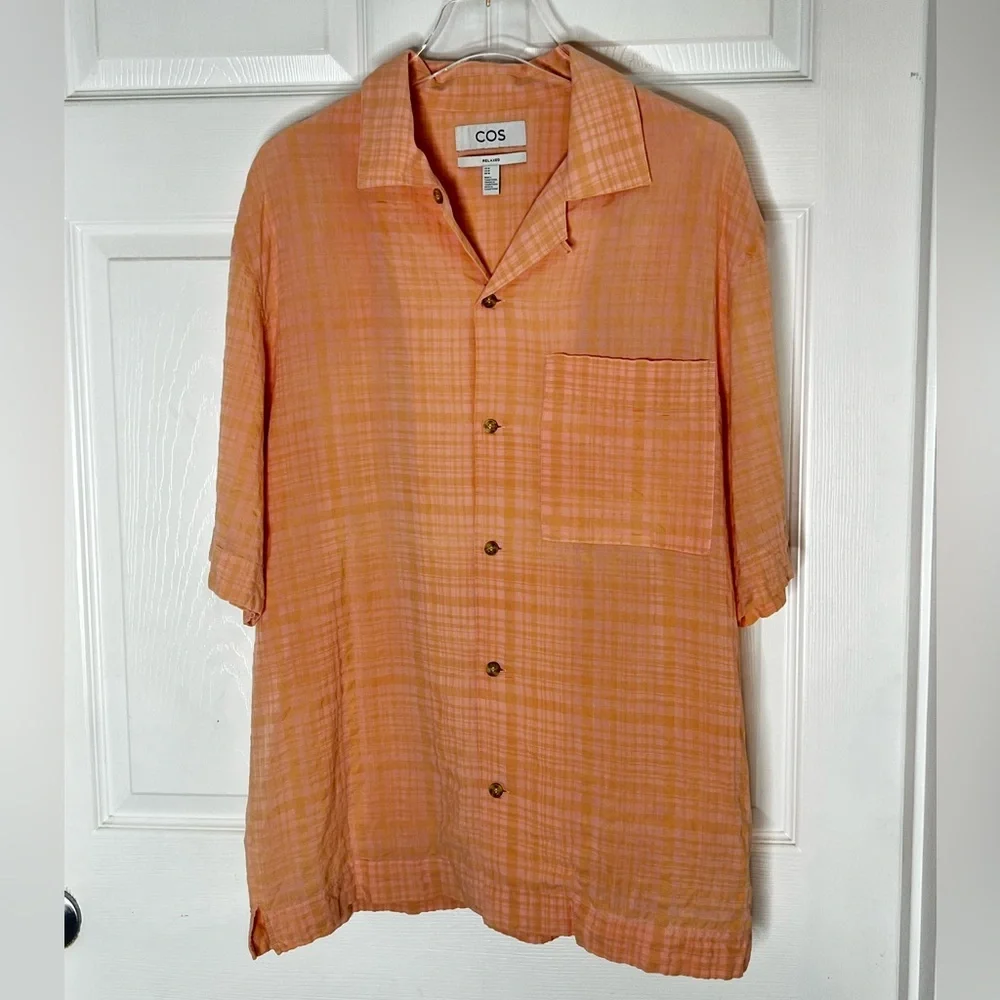 COS Oversized Casual Button Down Shirt Relaxed Fit Sz M - Picture 1 of 7